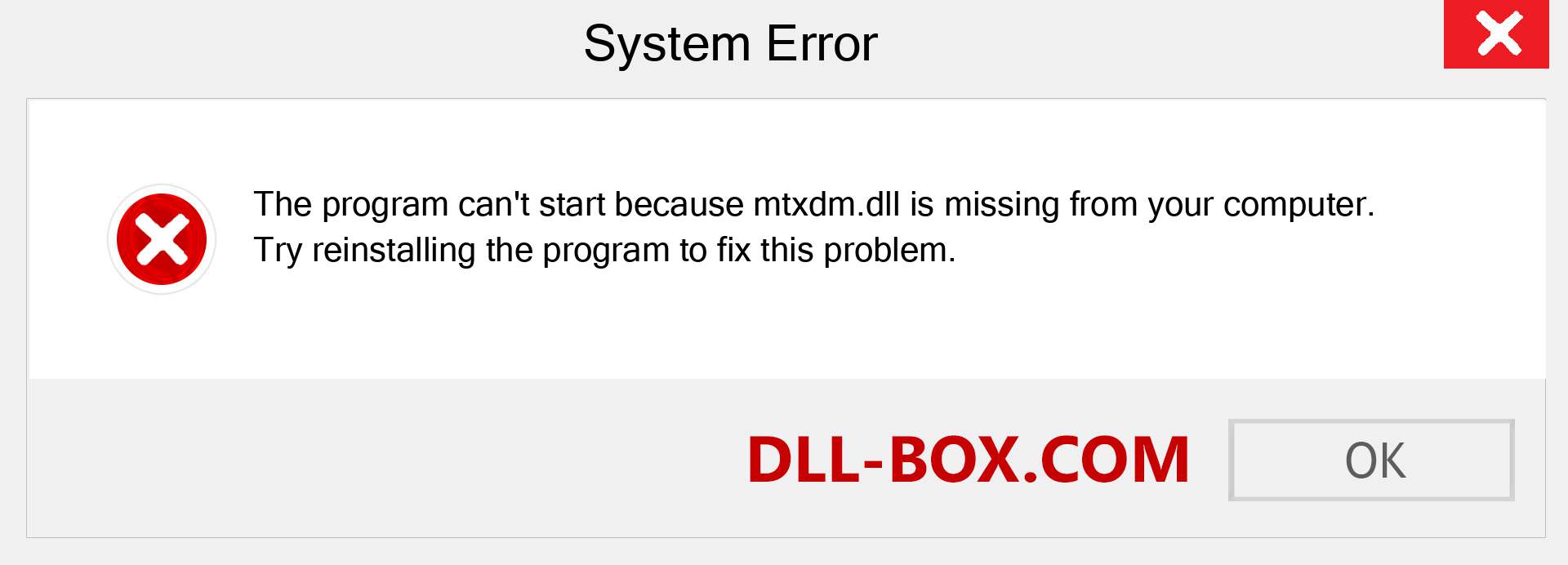  mtxdm.dll file is missing?. Download for Windows 7, 8, 10 - Fix  mtxdm dll Missing Error on Windows, photos, images